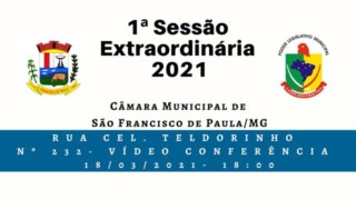 1ª Sessão Extraordinária de 2021