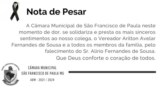 Nota de Pesar Nota de Pesar